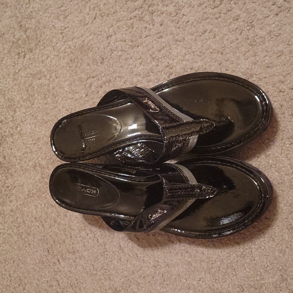 Coach Black Sandles